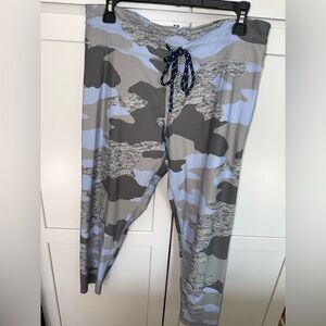 Aerie Blue Gray Camo Leggings | XL | High Rise Athletic Yoga Pants